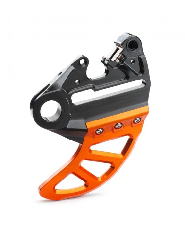 Brake caliper support w. brake disc guar