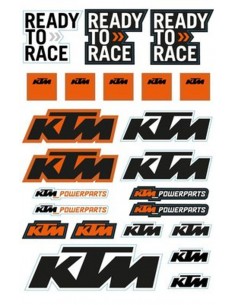 5 PAGES D'AUTOCOLLANTS KTM